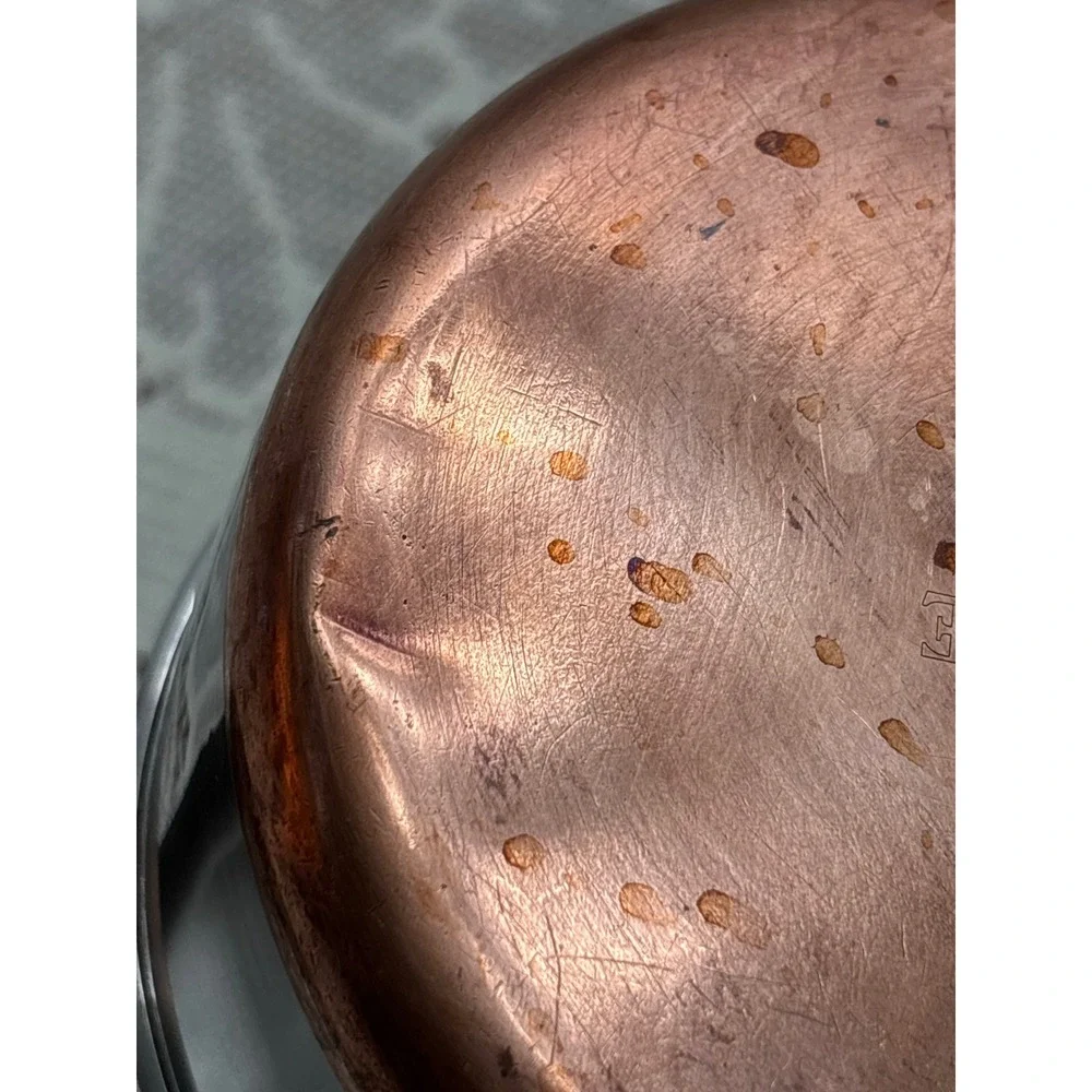 Vintage Revere Ware 1 Qt Double Boiler Copper Clad Stainless Steel 3 Piece Set